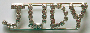JUDY crystal name pin