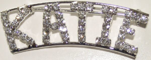 KATIE crystal name pin