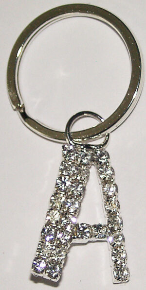 Crystal Initial Keychains