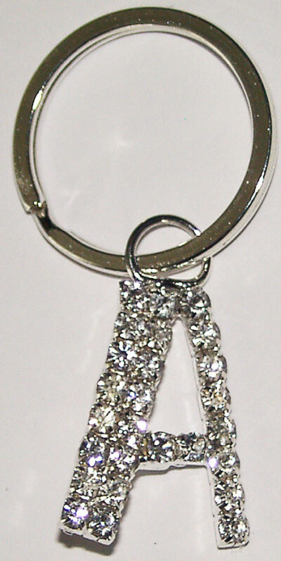 Crystal Initial Keychains