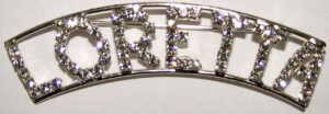 LORETTA crystal name pin