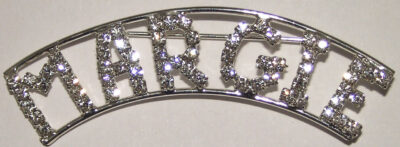 MARGIE crystal name pin