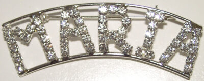 MARIA crystal name pin