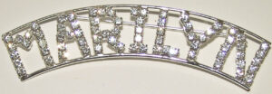 MARILYN crystal name pin