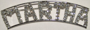 MARTHA crystal name pin