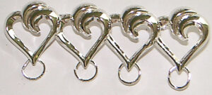 Medal Holder - 4 hearts in metal