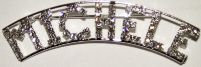 MICHELE crystal name pin