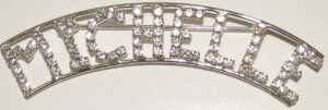 MICHELLE crystal name pin