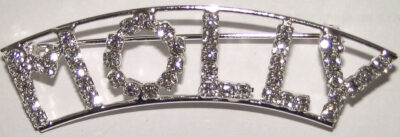 MOLLY crystal name pin