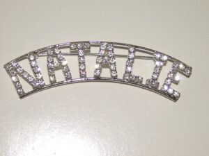 NATALIE crystal name pin