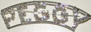PEGGY crystal name pin