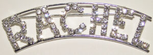 RACHEL crystal name pin