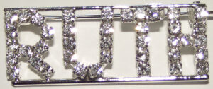 RUTH crystal name pin