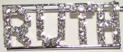 RUTH crystal name pin