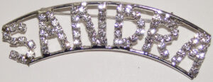 SANDRA crystal name pin