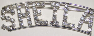 SHEILA crystal name pin