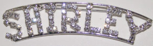 SHIRLEY crystal name pin