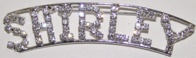 SHIRLEY crystal name pin
