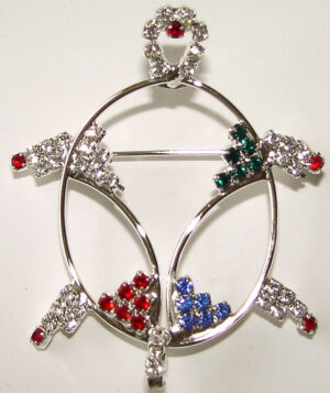 TURTLE crystal & wire pin
