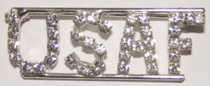 USAF clear crystal pin