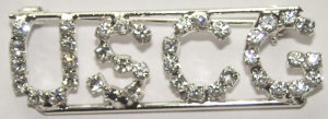 USCG clear crystal pin